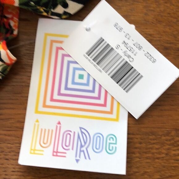 LuLaRoe orange and green Carly dress - Picture 6 of 7